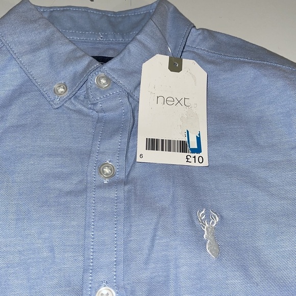 Next Baby Blue Botton down shirt. Boys size 6. - Picture 3 of 3